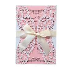 Laser Invitation Card Wedding Decoration White Lace Invitation Wholesale
